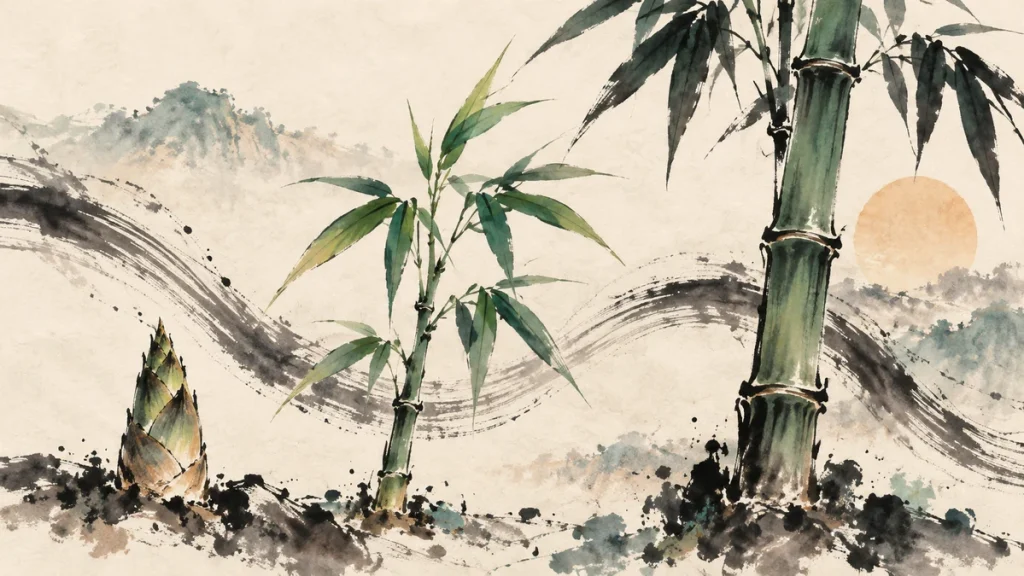 Painted illustration for How to Express Present, Past and Future in Chinese?