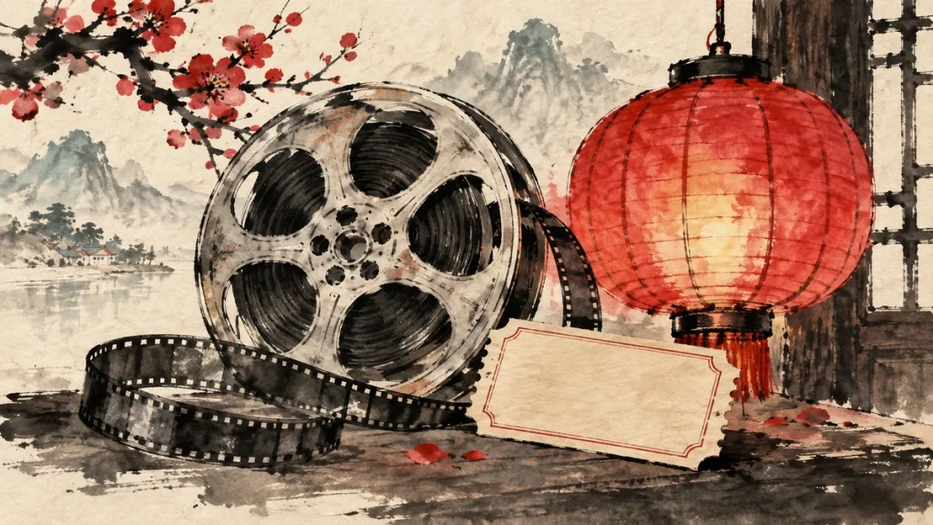 Painted illustration for 15 Must-Watch Chinese Movies for Language Learners